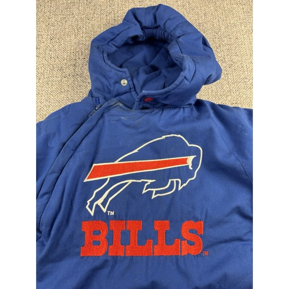 VTG Buffalo Bills NFL Kids Touchdown Club Snowsuit 6/9M Blue Winter Baby Bunting